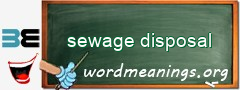 WordMeaning blackboard for sewage disposal